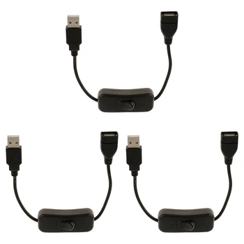 3X USB mužmi A Predlžovací Kábel S vypínačom On / Off