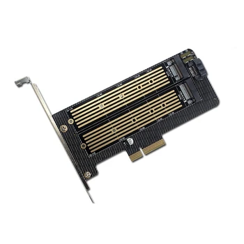 M. 2 Nvme NGFF SSD Do PCIE X4, X8, X16 Slot pre Kartu SATA, Dual Disk Adaptér Rozširujúca Karta Podporuje Mkey Bkey Elektroinštalácie Nvme Na Usb
