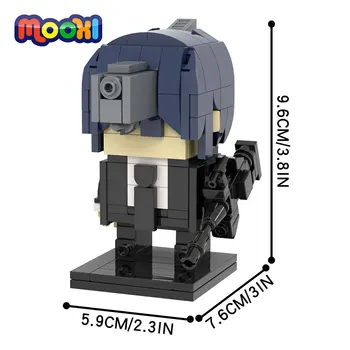 MOOXI Anime Charakter Akcie Obrázok S Pištoľou Prilba stavebným Zostaviť Tehla Model Kreatívne Hračky Pre Deti Darček MOC1200