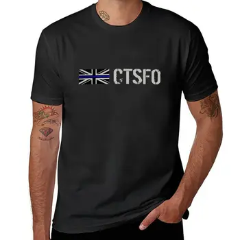 Nová Britská Polícia: CTSFO T-Shirt T-tričko pre chlapca, čierne tričko Nadrozmerné t-shirt kórejský módne pánske vysoký tričká